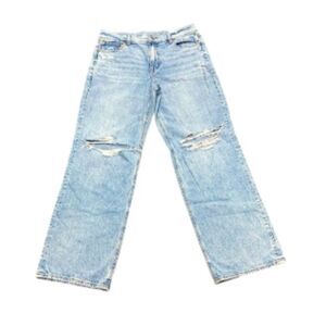 American Eagle Stovepipe Distressed Stretch Jeans 14 Long 32x33 NWT